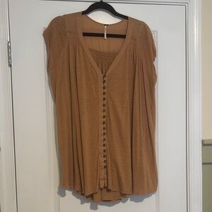 Free People Blouse with Button Detail
